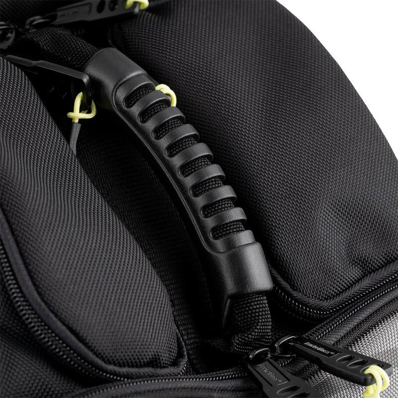 BUCKET BOSS 14 in. Heavy Duty High Visibility Protech 32-Pocket Tool Bag Backpack - 65180-HV