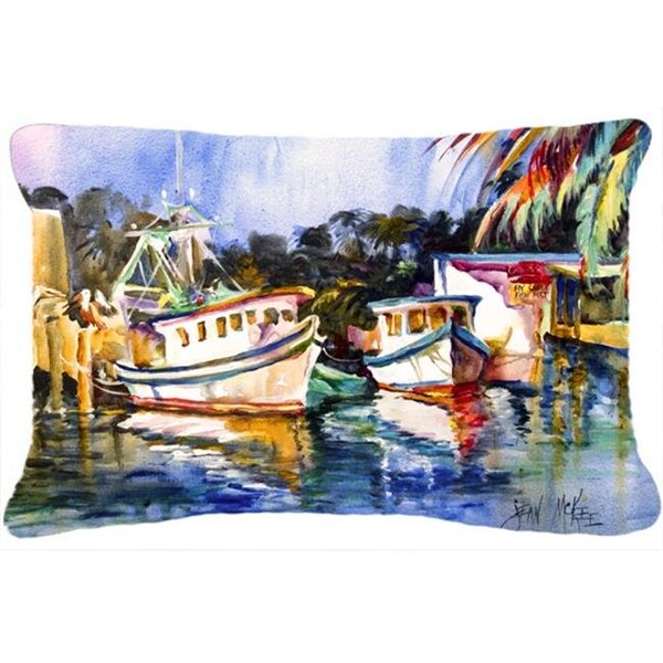 Carolines Treasures Carolines Treasures JMK1045PW1216 Fly Creek Fish Market Canvas Fabric Decorative Pillow - JMK1045PW1216