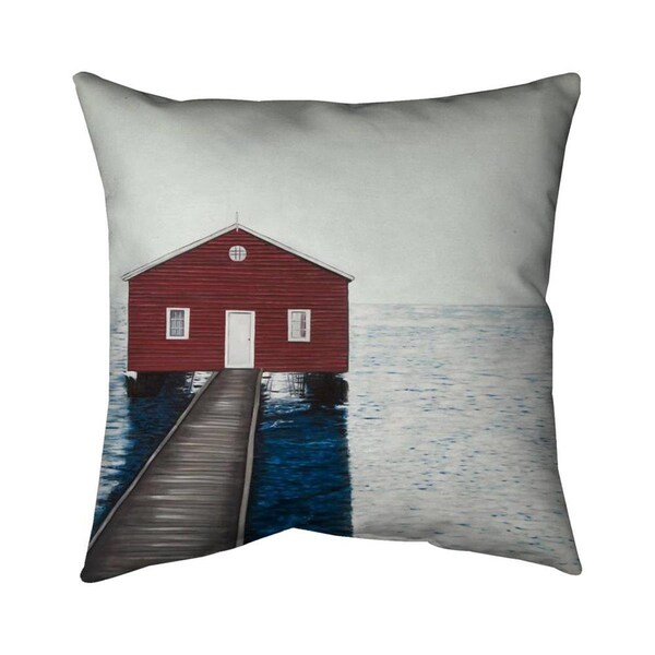 Fondo 26 x 26 in. Boathouse-Double Sided Print Indoor Pillow - FO2774272