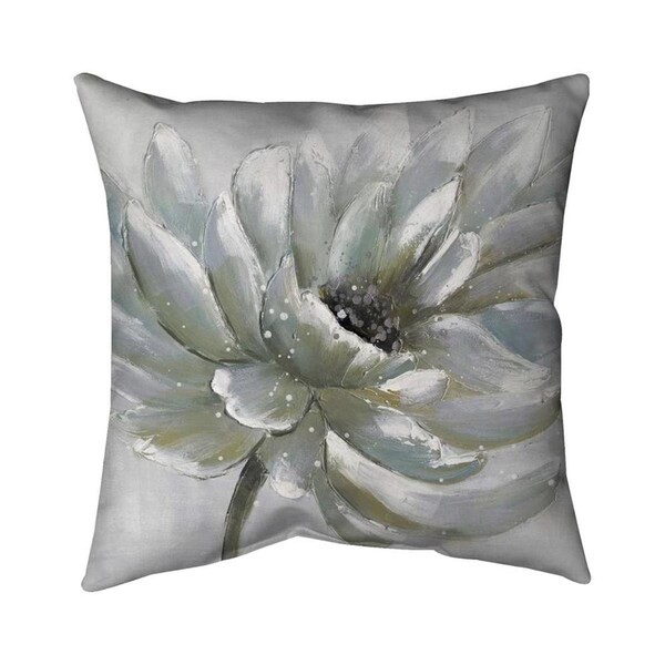 Fondo 20 x 20 in. White Chrysanthemum-Double Sided Print Indoor Pillow - FO2775444