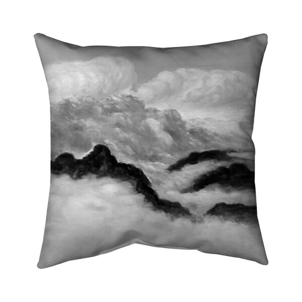 Begin Home Decor 26 x 26 in. Grey Clouds-Double Sided Print Indoor Pillow - 5541-2626-LA61-2