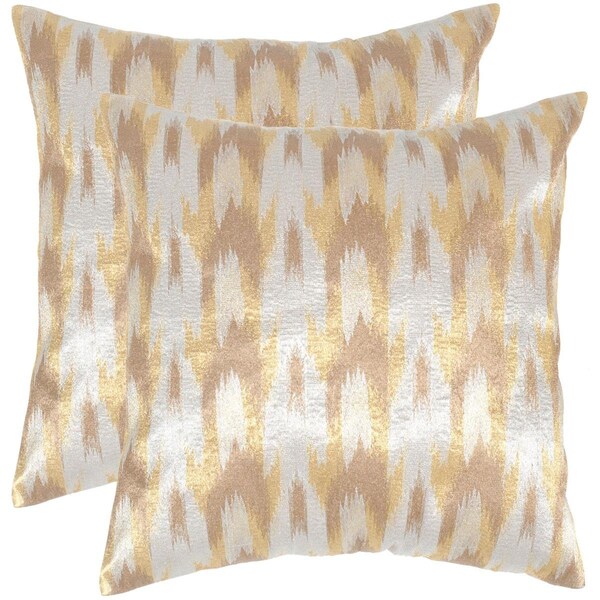 Safavieh 20 x 20 in. Boho Chic Throw Pillows, Metallic Silver, 2PK - DEC455E-2020-SET2
