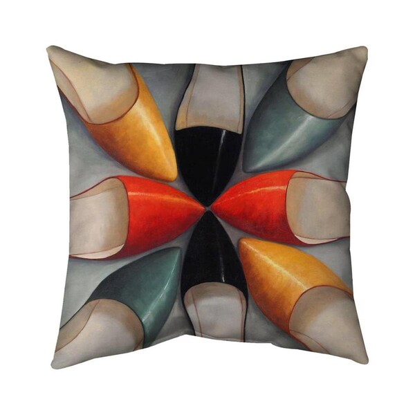 Begin Home Decor 20 x 20 in. Women Shoes-Double Sided Print Indoor Pillow - 5541-2020-FA13