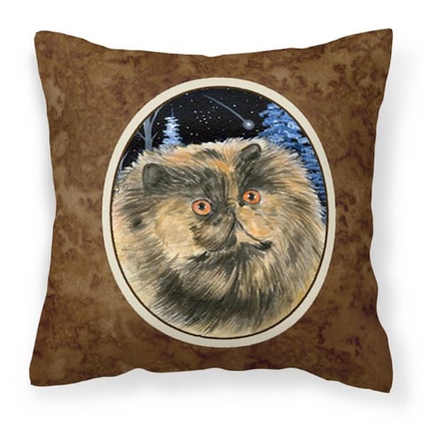Jensendistributionservices Starry Night Cat - Persian Fabric Decorative Pillow, 14 x 3 x 14 in. - MI2549794