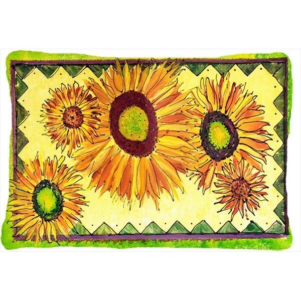 Carolines Treasures Carolines Treasures 8060PW1216 Flower - Sunflower Indoor & Outdoor Decorative Fabric Pillow - 12 x 16 in. - 8060PW1216