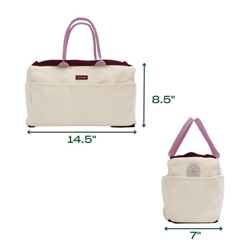 Character 14 in. 9 Pocket Red Canvas Tool Bag - K-CHA-STG-BAG-RD-001