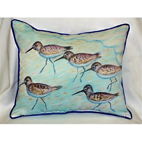 Betsy Drake Betsy Drake HJ269 Sandpipers Art Pillow 15 in. x 22 in. - HJ269