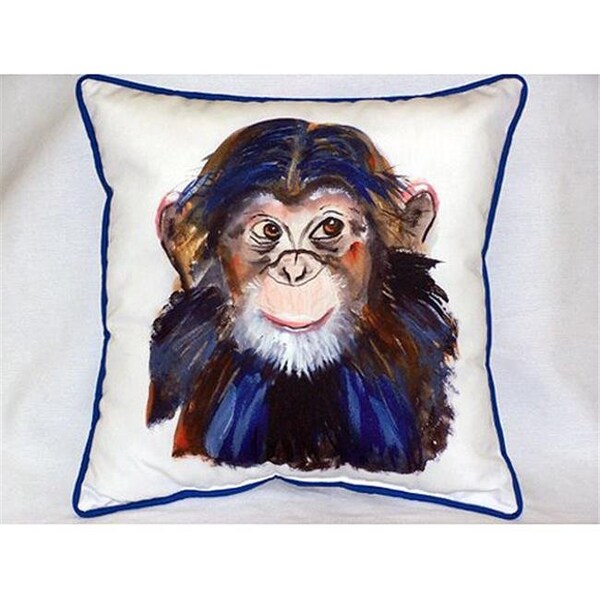 Betsy Drake Betsy Drake HJ280 Chimpanzee Large Indoor & Outdoor Pillow 18 x 18 - HJ280