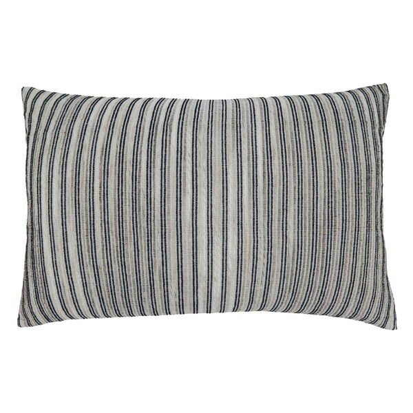 Rlm Distribution SARO  16 x 24 in. Oblong Black &amp White Corded Line Design Pillow Cover - HO3202432