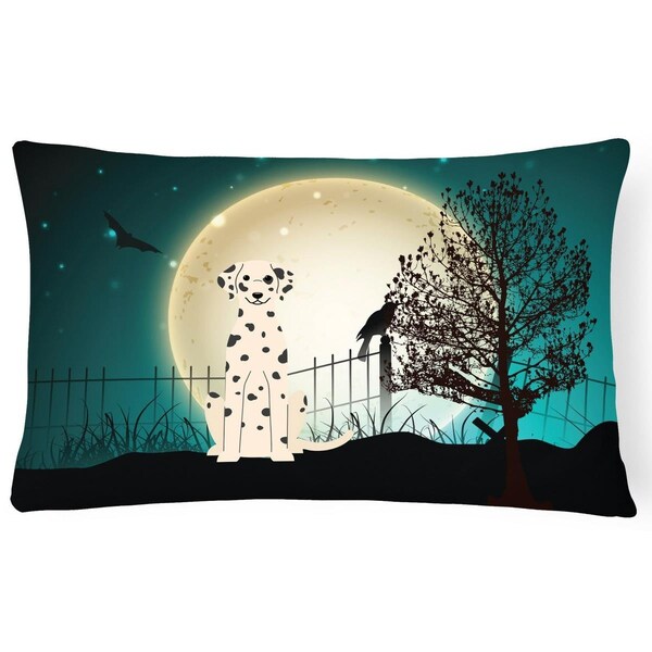 Carolines Treasures Halloween Scary Dalmatian Canvas Fabric Decorative Pillow - BB2287PW1216
