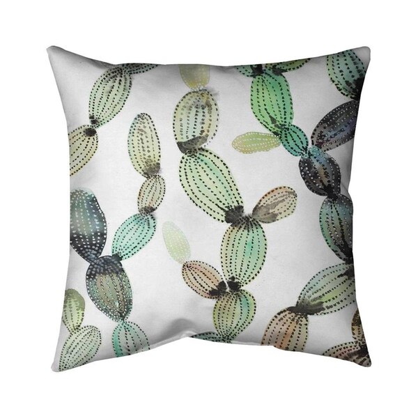 Fondo 26 x 26 in. Cactus Pattern-Double Sided Print Indoor Pillow - FO2791757