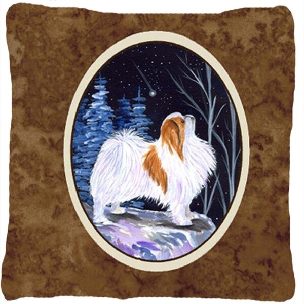 Jensendistributionservices Starry Night Japanese Chin Decorative Indoor & Outdoor Fabric Pillow - MI632775