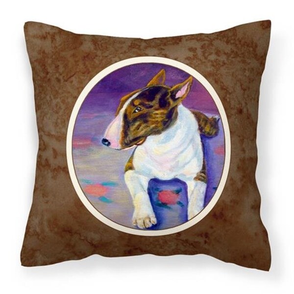 Carolines Treasures Carolines Treasures 7287PW1414 Bull Terrier Fabric Decorative Pillow - 7287PW1414