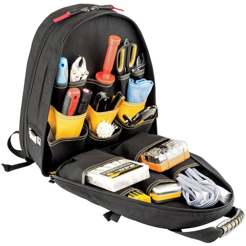 CAT 17 in. 31-Pocket Tech Tool Backpack in Black - 980202N
