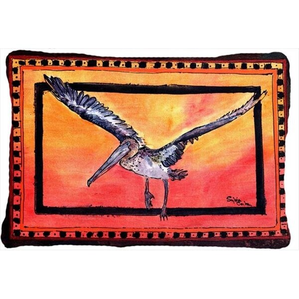 Carolines Treasures Carolines Treasures 8095PW1216 Bird - Pelican Indoor & Outdoor Decorative Fabric Pillow - 12 x 16 in. - 8095PW1216