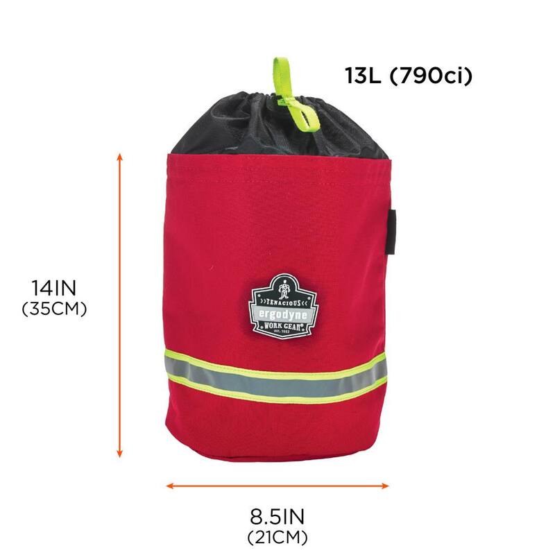 Ergodyne Arsenal 8.5 in. Tool-Bag with Fleece in Lining Red - 5080L