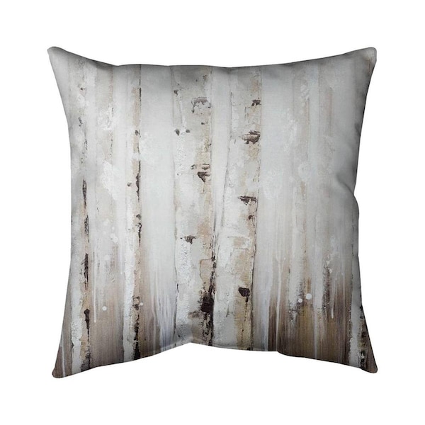 Begin Home Decor 20 x 20 in. Abstract White Birches-Double Sided Print Indoor Pillow - 5541-2020-LA19