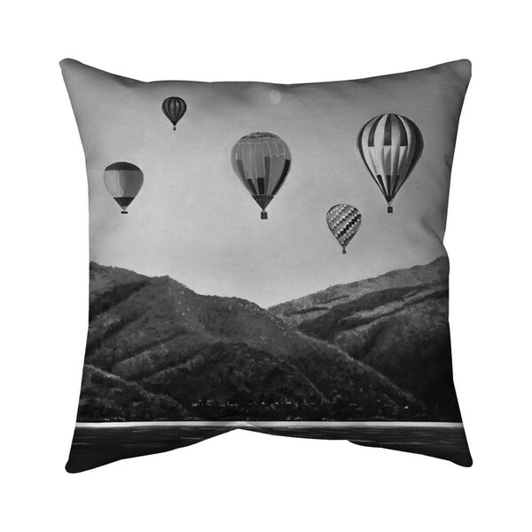 Begin Home Decor 26 x 26 in. Air Balloon Landscape-Double Sided Print Indoor Pillow - 5541-2626-LA188