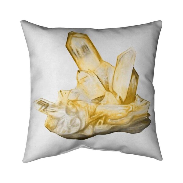 Fondo 26 x 26 in. Citrine Stone-Double Sided Print Indoor Pillow - FO2777024