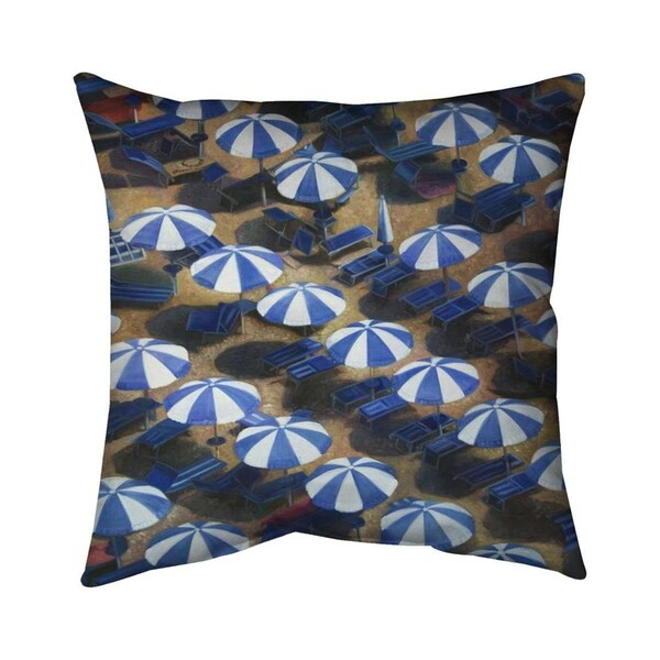 Fondo 26 x 26 in. Beach Umbrellas-Double Sided Print Indoor Pillow - FO2773841