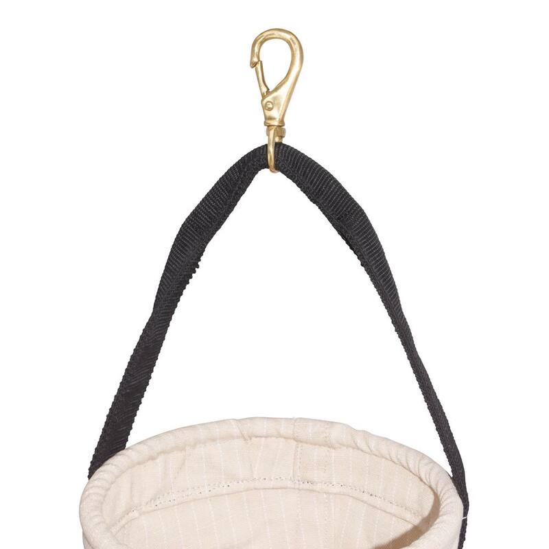 Graintex 12 in. 6-Pocket Utility Tapered Ripstop Canvas Tool Bucket with Leather Bottom - CB2115