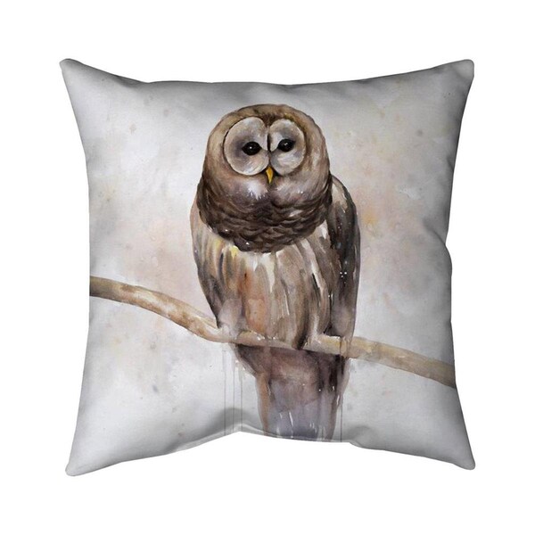 Fondo 26 x 26 in. Barred Owl-Double Sided Print Indoor Pillow - FO2796926