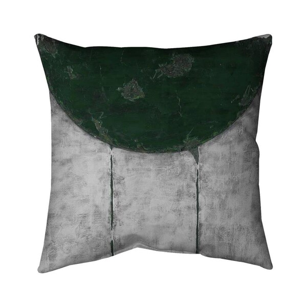 Begin Home Decor 20 x 20 in. Green Half Circle-Double Sided Print Indoor Pillow - 5541-2020-AB18-1