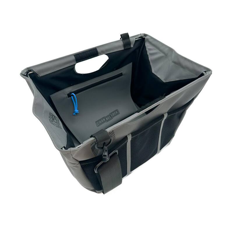 Channellock 16.5 in. PRO Tool Tote with Shoulder Strap Grey Fused with Black - TGM3G