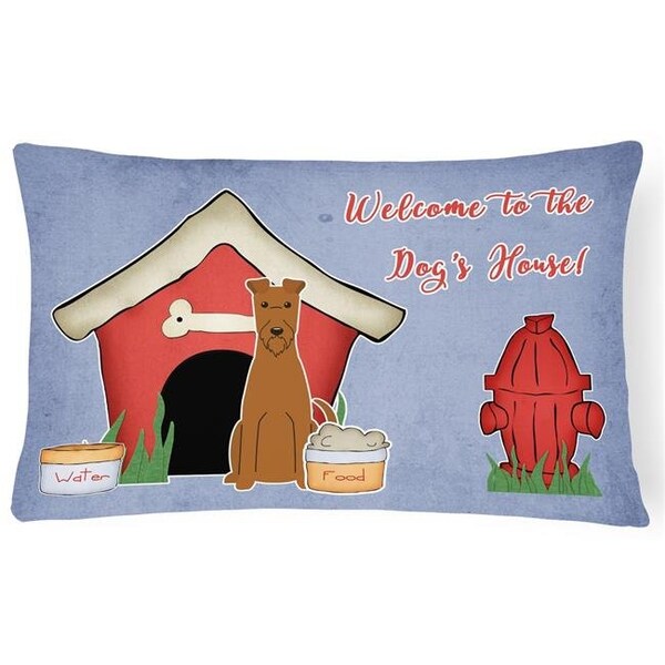 Carolines Treasures Carolines Treasures BB2816PW1216 Dog House Collection Irish Terrier Canvas Fabric Decorative Pillow - BB2816PW1216