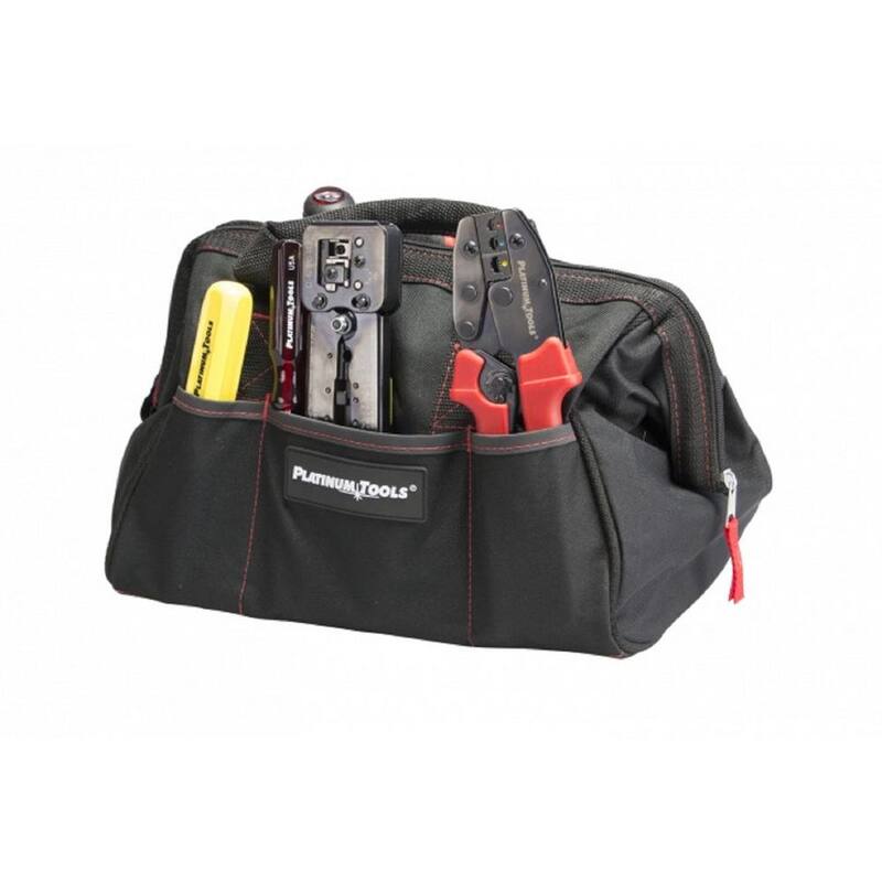 Platinum Tools 8.75 in. x 12.75 in. x 8 in. Big Mouth Canvas Tool Bag - 4006
