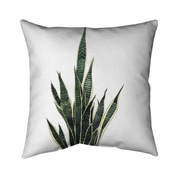 Fondo 20 x 20 in. Snake Plant-Double Sided Print Indoor Pillow - FO2774177