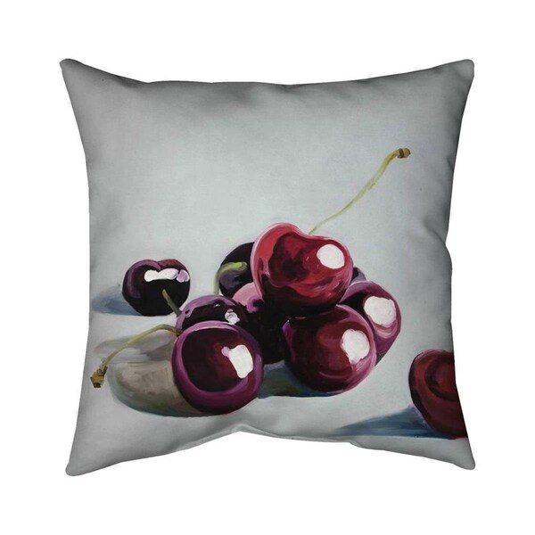 Fondo 20 x 20 in. Glossy Dark Cherries-Double Sided Print Indoor Pillow - FO2772420