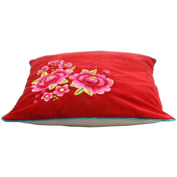 Heritage Lace 20 x 20 in. Pip Studio Multi Flower Pillow Cover, Red - 51.040.091