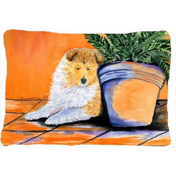Jensendistributionservices 12 x 16 in. Sheltie Decorative Indoor & Outdoor Fabric Pillow - MI888442