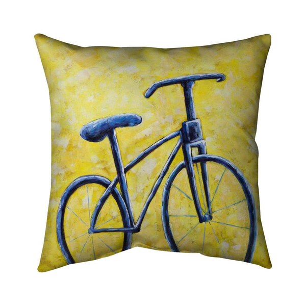 Fondo 20 x 20 in. Blue Bike Abstract-Double Sided Print Indoor Pillow - FO2795721