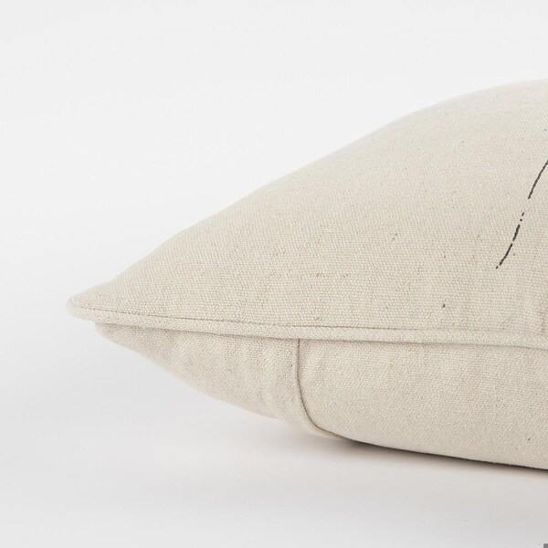Homeroots 20 x 20 in. Gray & Cream Canvas Gather Decorative Throw Pillow - 402303