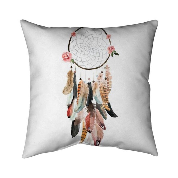 Begin Home Decor 20 x 20 in. Womans Dream Catcher-Double Sided Print Indoor Pillow - 5541-2020-MI96