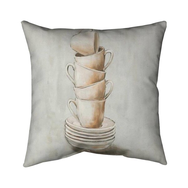 Fondo 20 x 20 in. Stacked Cups-Double Sided Print Indoor Pillow - FO3337595
