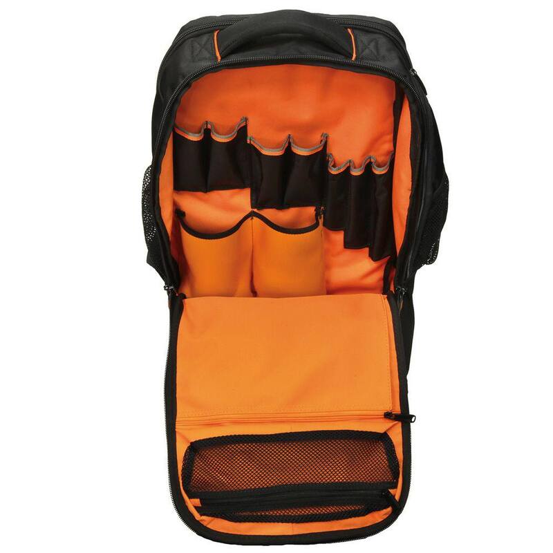 Klein Tools 14 in. Tradesman Pro Organizer Technician's Jobsite Backpack with Toughbook Laptop Pocket - 55439BPTB