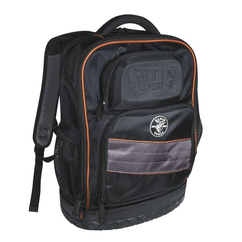Klein Tools 14 in. Tradesman Pro Organizer Technician's Jobsite Backpack with Toughbook Laptop Pocket - 55439BPTB