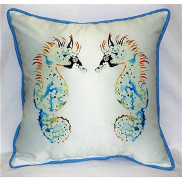Betsy Drake Betsy Drake ZP388 Betsys Seahorses Throw Pillow; 22 x 22 in. - ZP388