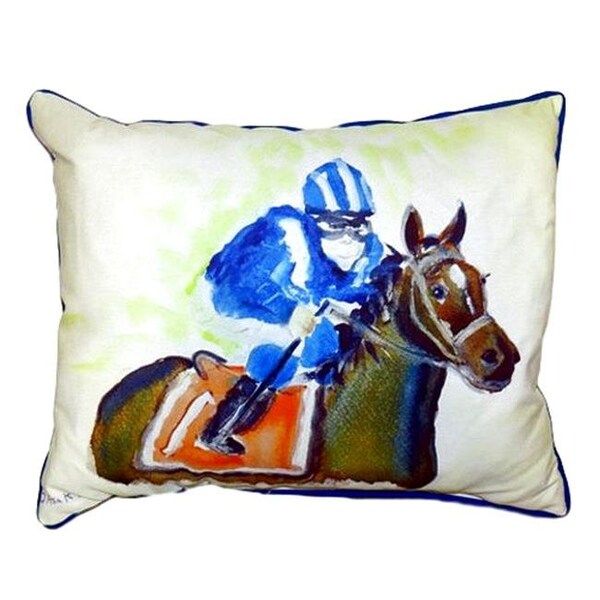 Betsy Drake Betsy Drake HJ339 16 x 20 in. Horse & Jockey Large Indoor & Outdoor Pillow - HJ339