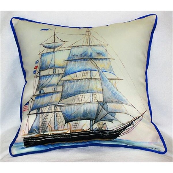 Betsy Drake Betsy Drake HJ555 Whaling Ship Art Only Pillow 18"x18" - HJ555
