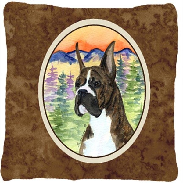Carolines Treasures Carolines Treasures SS8199PW1414 Boxer Decorative Indoor & Outdoor Fabric Pillow - SS8199PW1414