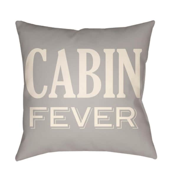 Artistic Weavers Lodge Cabin Cabin Fever Poly Filled Pillow - Light Gray & Beige - 16 x 16 in. - LGCB2030-1616
