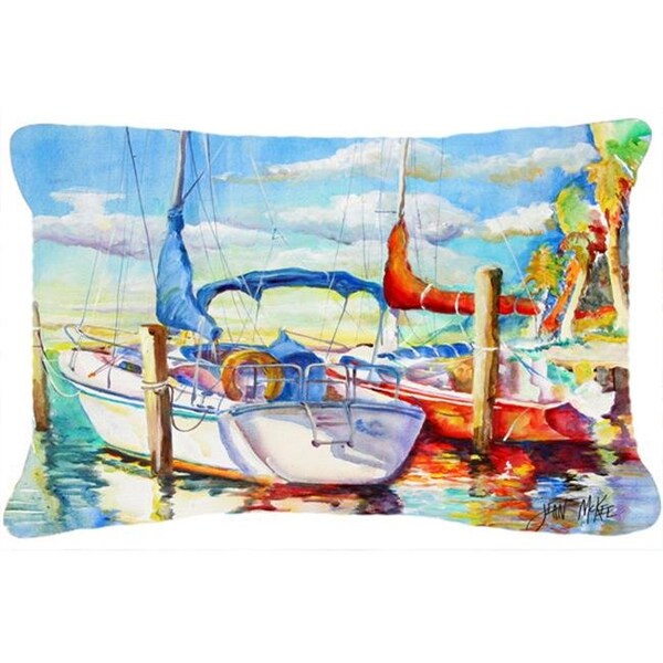 Jensendistributionservices Towering Q Sailboat Canvas Fabric Decorative Pillow - MI719462