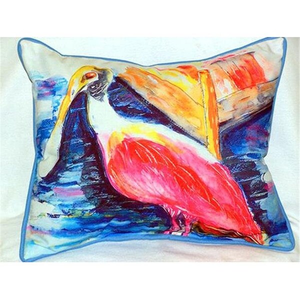Betsy Drake Betsy Drake HJ067 Spoonbill Large Indoor-Outdoor Pillow 16 in. x 20 in. - HJ067