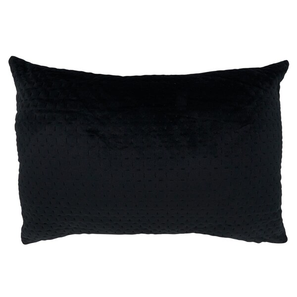Rlm Distribution 14 x 20 in. Pinsonic Velvet Poly-Fillied Throw Pillow, Black - HO3202527