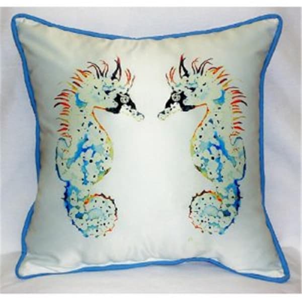 Jensendistributionservices Betsys Seahorses Throw Pillow, 22 x 22 in. - MI48756