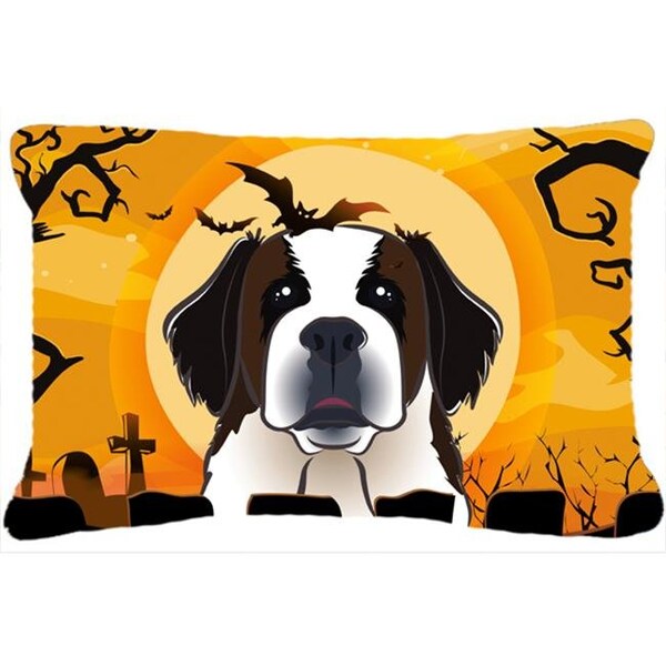 Carolines Treasures Carolines Treasures BB1804PW1216 Halloween Saint Bernard Fabric Decorative Pillow - BB1804PW1216